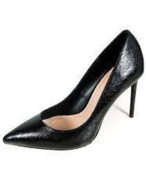 Zara Black Pointed Toe Stiletto Heel Pump 39